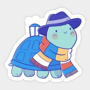 Time Travel Turtle Sticker